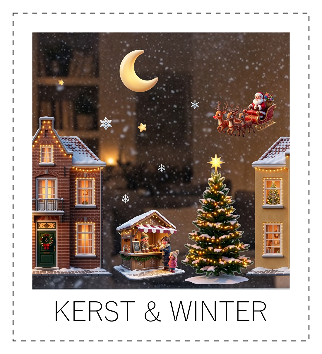 Kerst en Winter raamstickers