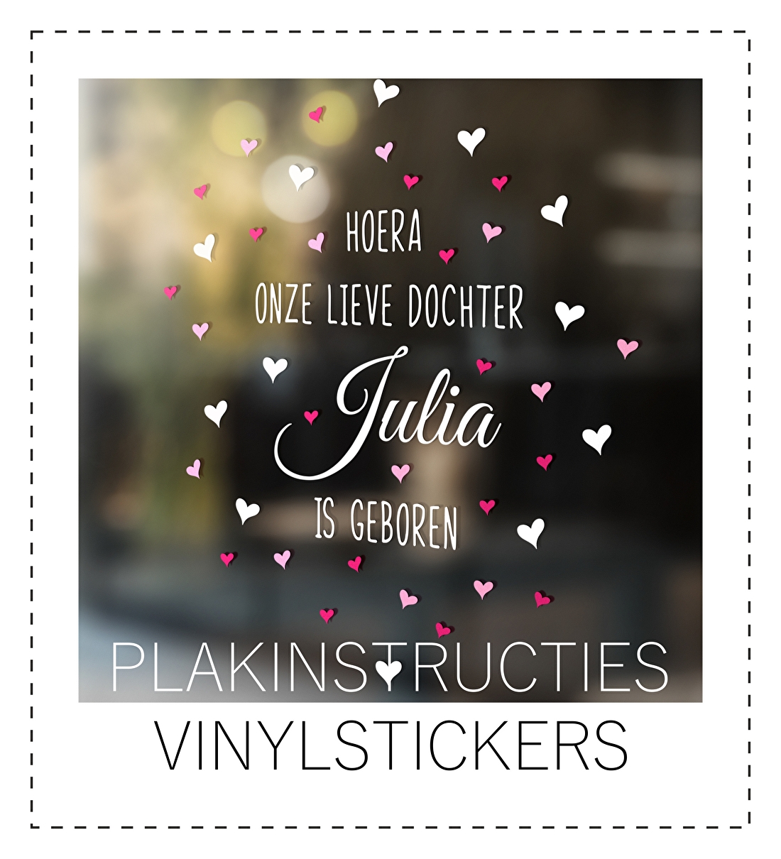 PLAKINSTRUCTIES VINYLSTICKER