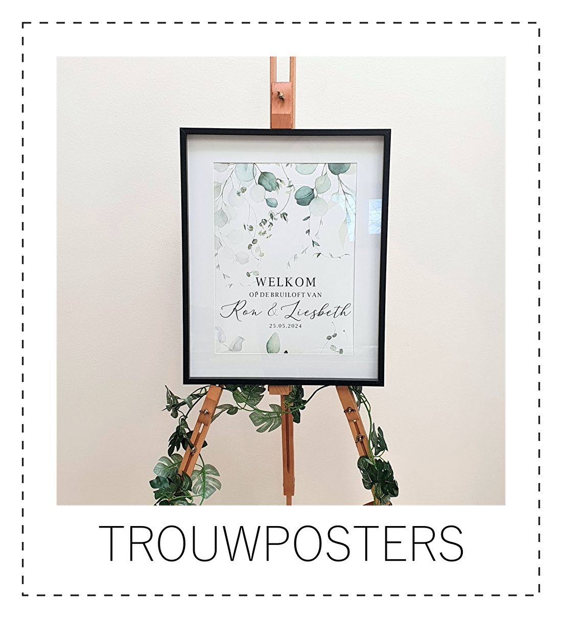 trouwen bruiloft welkom poster