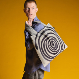 LOQI vouwtasje  - Spirals black gerecycled