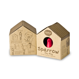 Qualy sparrow keyholder rood