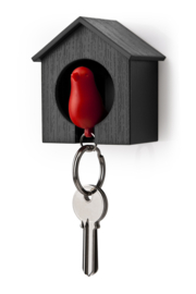 Qualy sparrow keyholder rood