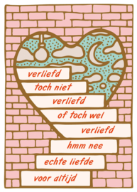 Snor Ik vind je lief ansichtkaarten boekje