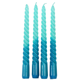 Rex London dip dye spiral candles blue (4)