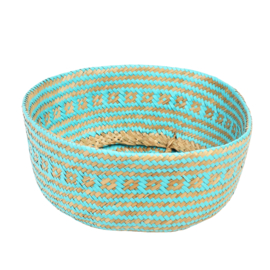Rex London seagrass turquoise basket small