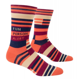 Blue Q men's socks Fun person alert