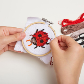 Kikkerland Mini embroidery kit ladybug