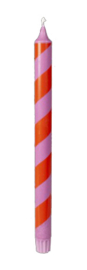 Kitsch Kitchen dinerkaars roze/oranje streep