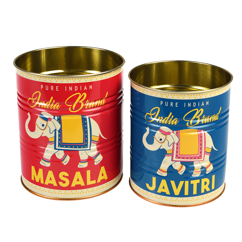 Rex London Masala and Javitri storage tins