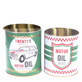 Rex London Motor oil storage tins