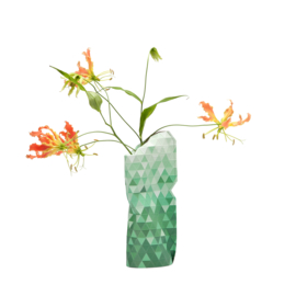 Tiny Miracles Paper Vase Cover green gradient