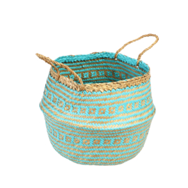Rex London seagrass turquoise basket small