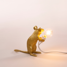 Seletti Mouse lamp standing gold USB