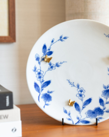 Heinen wandbord 3D vlinder goud