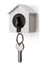 Qualy sparrow keyholder zwart