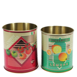 Rex London Cherry Tomatoes & Lemons storage tins
