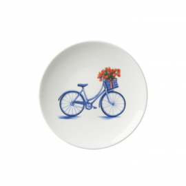 Heinen Delfts Blauw Bord Fiets klein