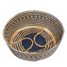 Rex London seagrass navy basket large