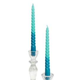 Rex London dip dye spiral candles blue (4)