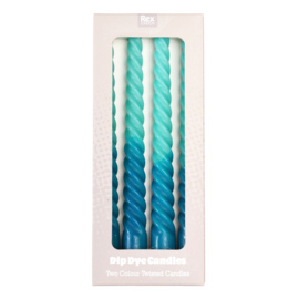 Rex London dip dye spiral candles blue (4)