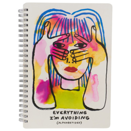Blue Q spiraal notebook Everything avoiding