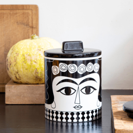 KItsch Kitchen storage jar Marisol b&w
