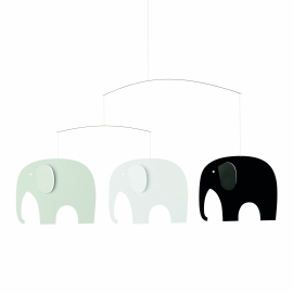 Flensted Mobiles Elephant Party black/white