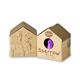 Qualy sparrow keyholder paars