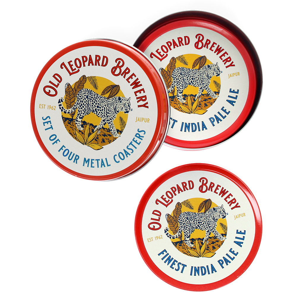 Rex London metal coasters (4) - Old Leopard Brewery