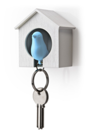 Qualy sparrow keyholder blauw