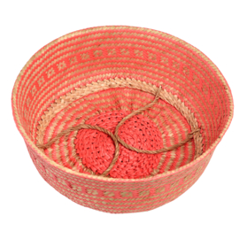 Rex London seagrass coral basket large