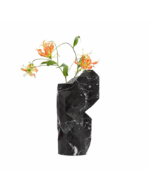 Tiny Miracles Paper Vase Cover black marble