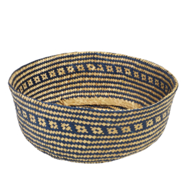 Rex London seagrass navy basket large