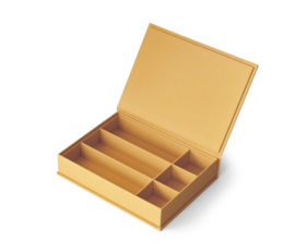 Printwork storage box - precious things - yellow