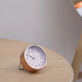 Kikkerland mini alarm clock gold & copper