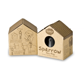 Qualy sparrow keyholder zwart