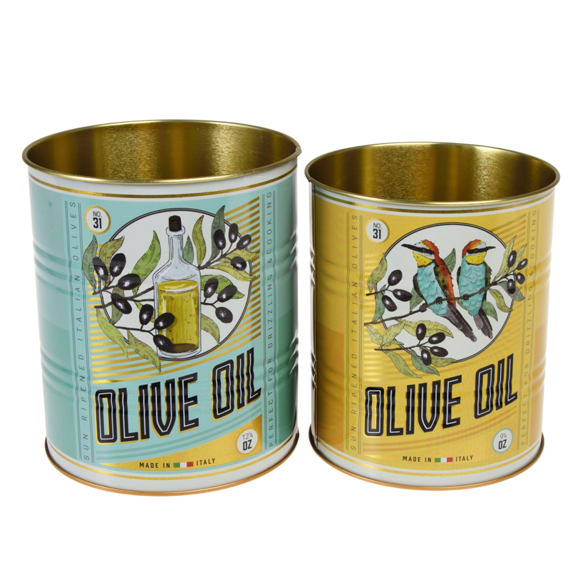 Rex London Olive oil storage tins
