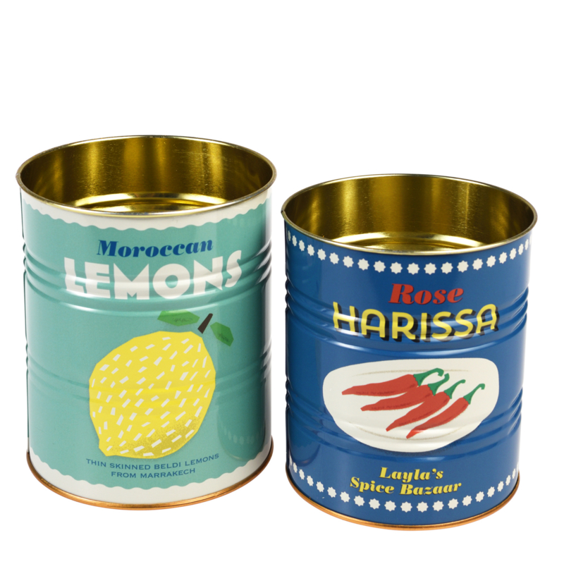 Rex London Lemons & Harissa storage tins