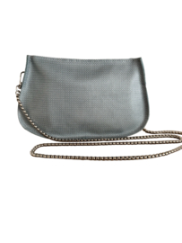 Lichtblauwe leren crossover tas Liv