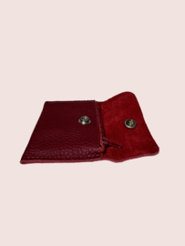 Rood leren schoudertasje Lieve mt S