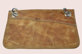 Cognac kleurige leren schoudertas Noor