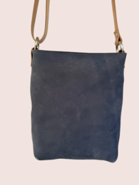 Blauwe leren schoudertas Lot