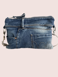 Schoudertasje vintage jeans