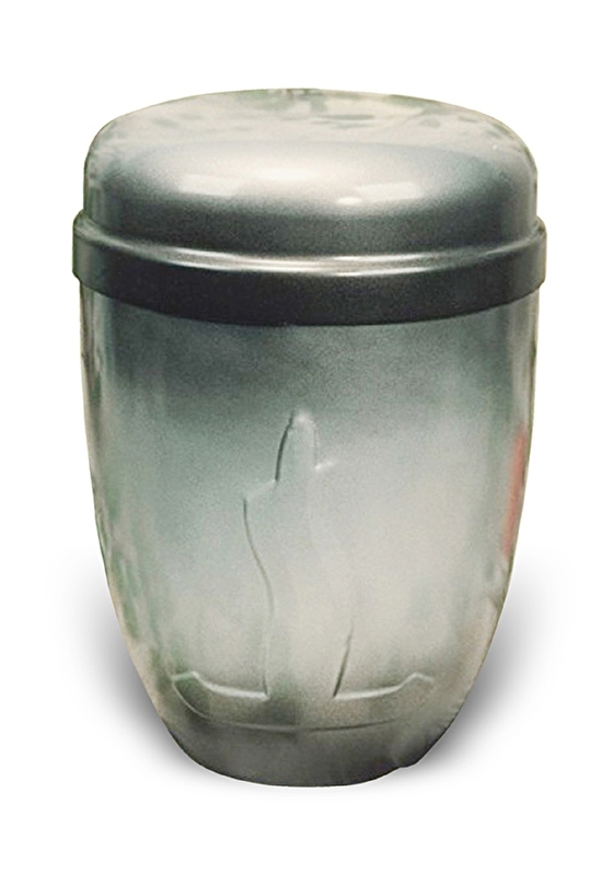 Aluminium urn met fantasie figuur