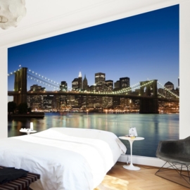 Vlies Fotobehang; Brooklyn Bridge in New York City (vanaf)