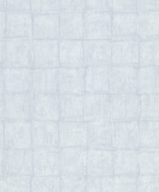 Behang met vierkante tegels blauw grijs