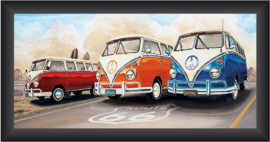 Schilderij VW Route 66 40x80 cm