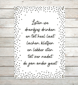 Tuinposter Laten we drankjes drinken...