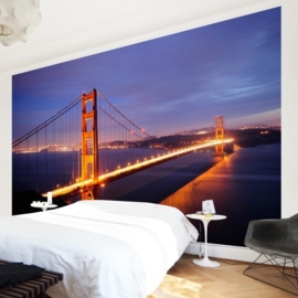 Vlies Fotobehang; Golden Gate Bridge at Night (vanaf)