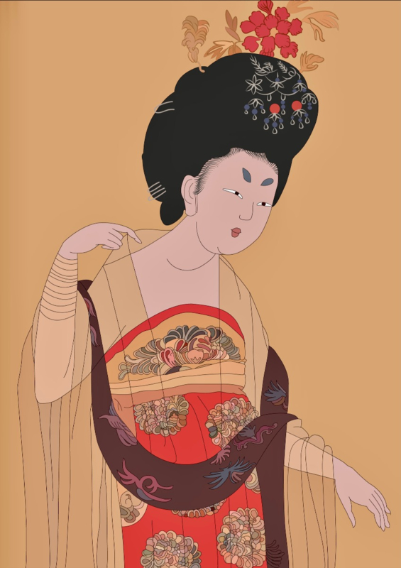 Wandkleed Geisha 130 x 185 cm